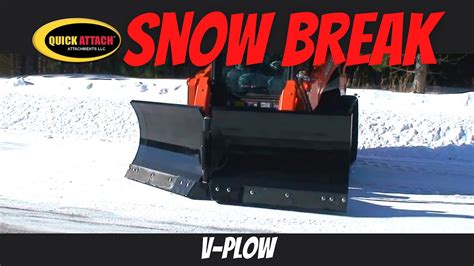 v plow on skid steer|snow plow for quick attach.